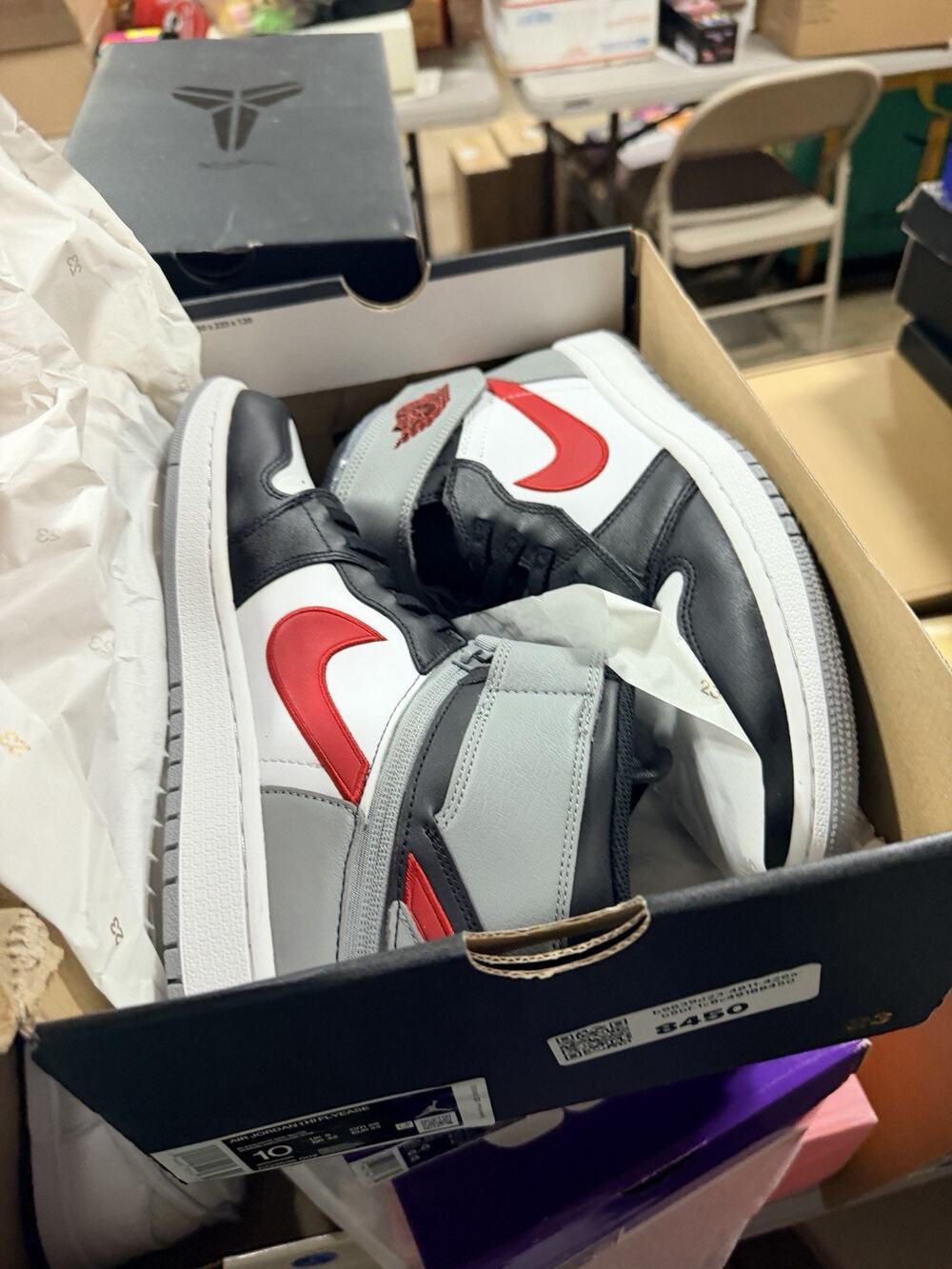 Size 10 - Air Jordan 1 FlyEase High Particle Grey